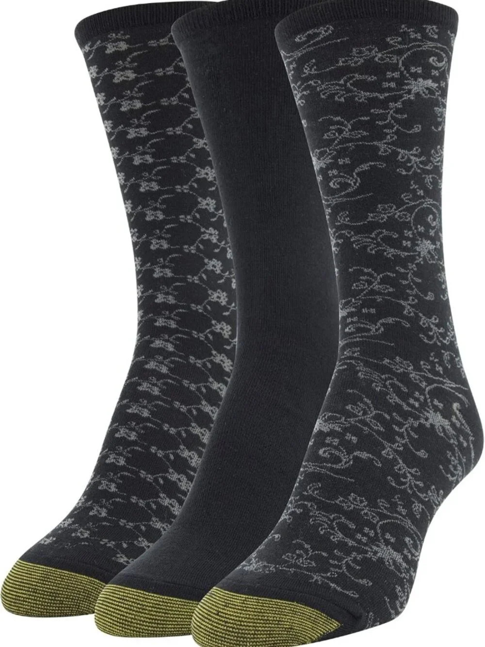 Floral Dress Crew Socks for Women - 3 Pairs of Stylish & Comfy Socks